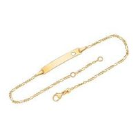 9 quilates pulsera de oro motivo corazon pulido