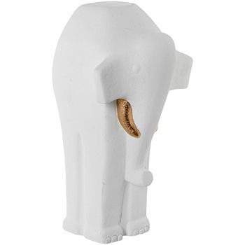 Figura Elefante Blanco Y Dorado