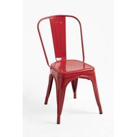 pack 4 sillas torix de acero reforzado 863636 cm - rojo