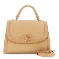 bolso de mano con solapa biscuit