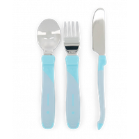 set de cubiertos 12m twistshake azul pastel