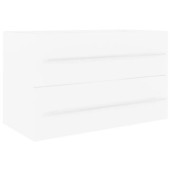 Mueble De Almacenaje | Armario Para Lavabo Madera Contrachapada Blanco 80x38,5x48 Cm