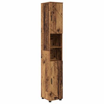 Gabinete De Baño Madera Vieja 30 X 35 X 192 Cm Vidaxl