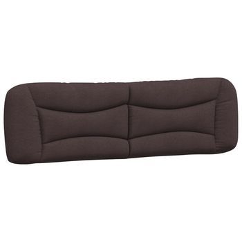 Cabecero De Cama Acolchado Hvar Tela Marrón Oscuro 180 Cm Vidaxl