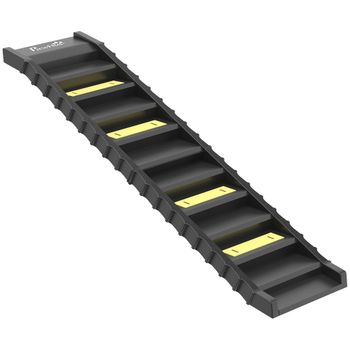 PawHut Rampa para Perros Plegable 154 cm Rampa para Perros para Coche Cama con 10 Escalones Antideslizantes Carga 68 kg Negro