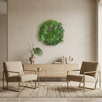 cuadro vegetal artificial agatha 100 cm diametro - naturing monde