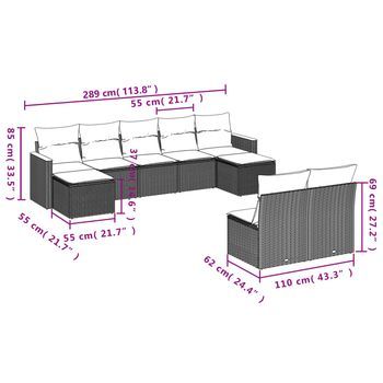 Conjunto De Ocio Para Patio (incluye Cojines, Conjunto De Nueve Piezas)