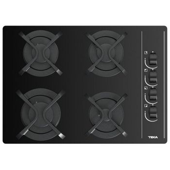 Teka GBC 64003 Encimera de Gas 4 Zonas con Placa de Cristal