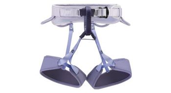 Arnes de escalada para mujer petzl corax lt violeta blanco