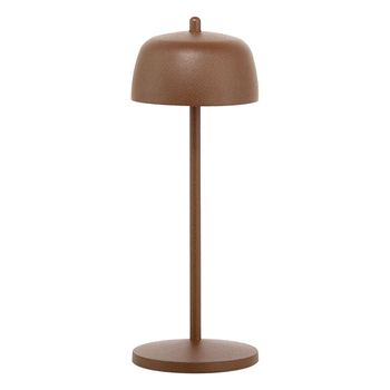 Lámpara de mesa led recargable y regulable zafferano circe corten