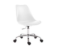 silla de oficina toulouse con estructura de plastico blanco 54x48x81 cm