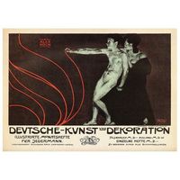 legendarte - cartel publicitario vintage deutsche kunst und dekoration - cuadro lienzo impresion digital cm 50x70