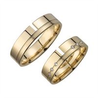 alianzas oro amarillo con diamantes ancho 55 mm