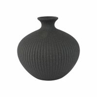 jarron de gres negro h 13 cm