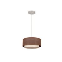 fabrilamp colgante doble 1l marron beis cilind regx35x35
