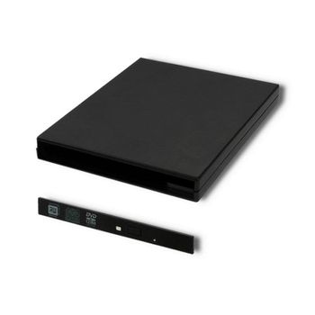 Unidad de disco óptico Qoltec 51864 Negro compatible con Windows y Mac