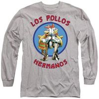 breaking bad camiseta manga larga los pollos hermanos para hombre