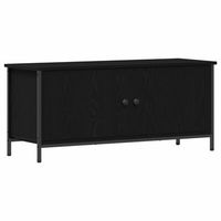 gabinete de tv roble negro 100 x 35 x 45 cm vidaxl