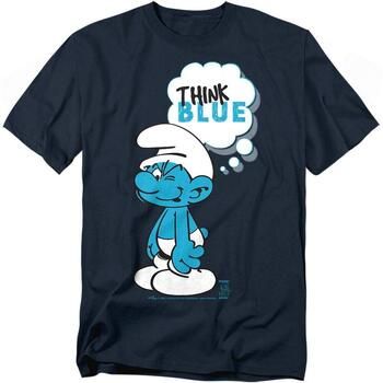 The Smurfs Camiseta Think Blue para mujer