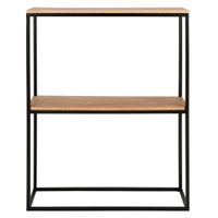 consola fabricada en madera de mango y hierro forjado negro