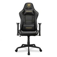silla de juego cougar armor elite royal negra y dorada