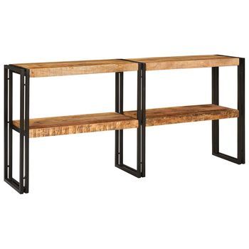 Mesa Consola Marrón 160 X 33 X 75 Cm Madera De Mango Maciza Vidaxl