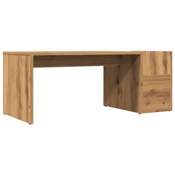 Mesa De Centro Madera Ingeniería Roble Artisian 90x45x35 Cm Vidaxl