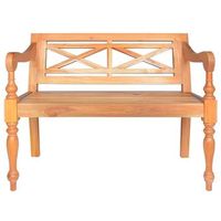 banco interior  banco batavia de madera maciza de caoba marron 98 cm