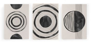 Set 3 Lienzos 60x40 circulos abstractos