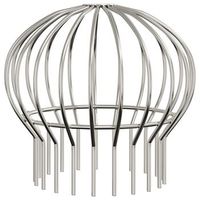 protector para hojas de canalon 8 uds plateado 200 mm vidaxl