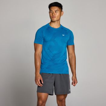 Camiseta sin costuras Tempo Pillar Graphic para hombre de MP - Azul track - M