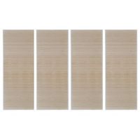 alfombras rectangulares de bambu natural 4 unidades 120x180 cm vidaxl