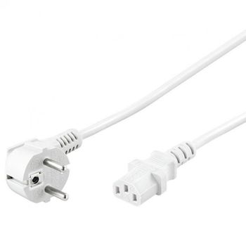 Goobay Cable de Alimentación Schuko/C13 2.5m Blanco