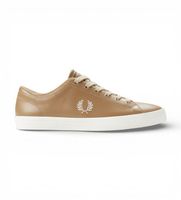 fred perry para hombre b1306-363 zapatillas de piel baseline marron 44 plano cordones casual