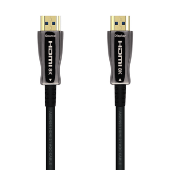 Aisens Cable Hdmi tipo-a estandar macho a macho V2.1 AOC ultra alta velocidad 40m negro