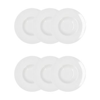 Set 6 Platos Risotto Porcelana 26,5cm Quid Select - Blanco Apto Microondas