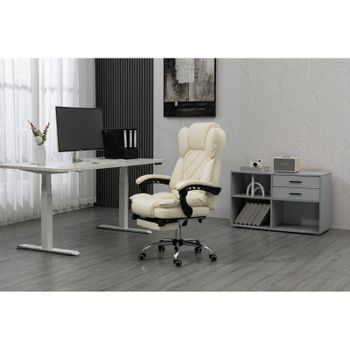 Silla Activejet YK7416 BE ergonómica beige con reposabrazos acolchados y base metálica