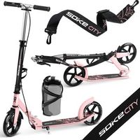 patinete soke city negro y rosa