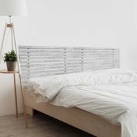 dhome cabecero de madera reciclada dm para camas de 220 estilo palet japones dual dividido en 2 piezas cama palet herrajes incluidos 220cm dual acabado marmol