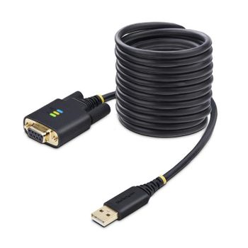 Cable Adaptador USB a Serie StarTech.com Módem Nulo 3m Retención COM