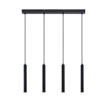 Lámpara de techo de metal negro