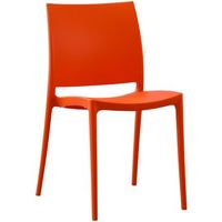 silla de jardin meton plastico naranja 49x42x81 cm clp