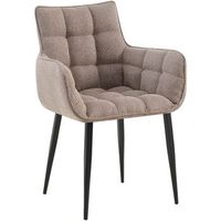 silla de comedor tirana de tela marron tierra 59x62x87 cm clp