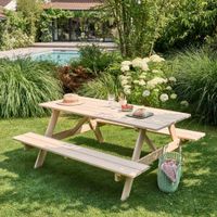 mesa de picnic de madera