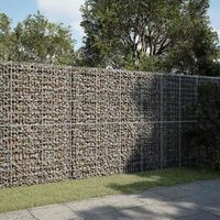 cesta de gaviones  gavion para piedras  gavion decorativo con cubierta hierro galvanizado 350x100x200cm cfw476688