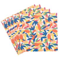 set de 20 serrvilletas de papel de flores multicolor