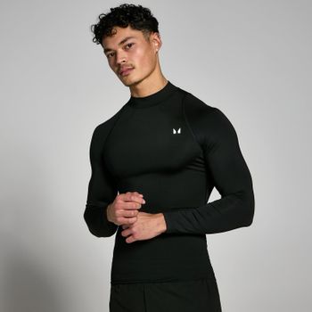 Camiseta interior de entrenamiento de manga larga y cuello alto para hombre de MP - Negro - XXS