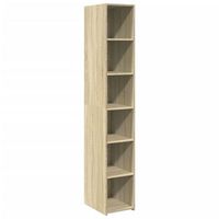 aparador alto madera de ingenieria roble sonoma 30x41x185 cm vidaxl