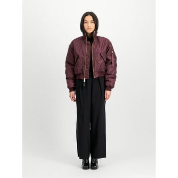 Alpha Industries Chaquetas 258010 MA-1 CROPPED LOOSE-608 DARK CHERRY para mujer