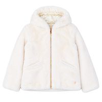 guess cazadora faux fur hooded ls jacket wzi para nina